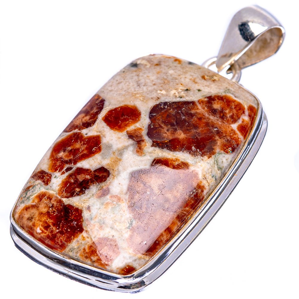 Spessartine Garnet Pendant 1 3/4" (.925 Sterling Silver)