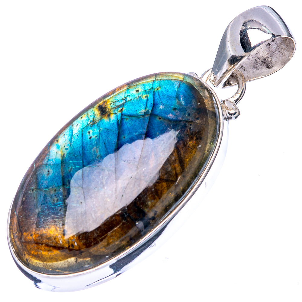 Labradorite Pendant 1 3/4" (925 Sterling Silver) P43162