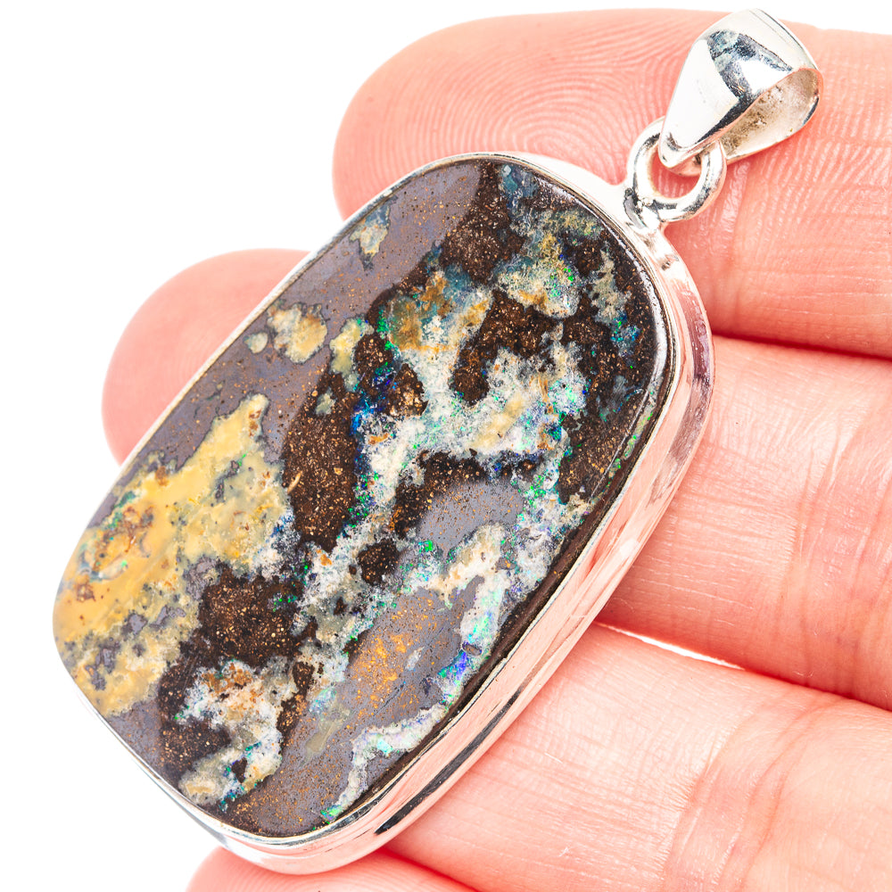 Boulder Opal Pendant 1 7/8" (925 Sterling Silver) P39278