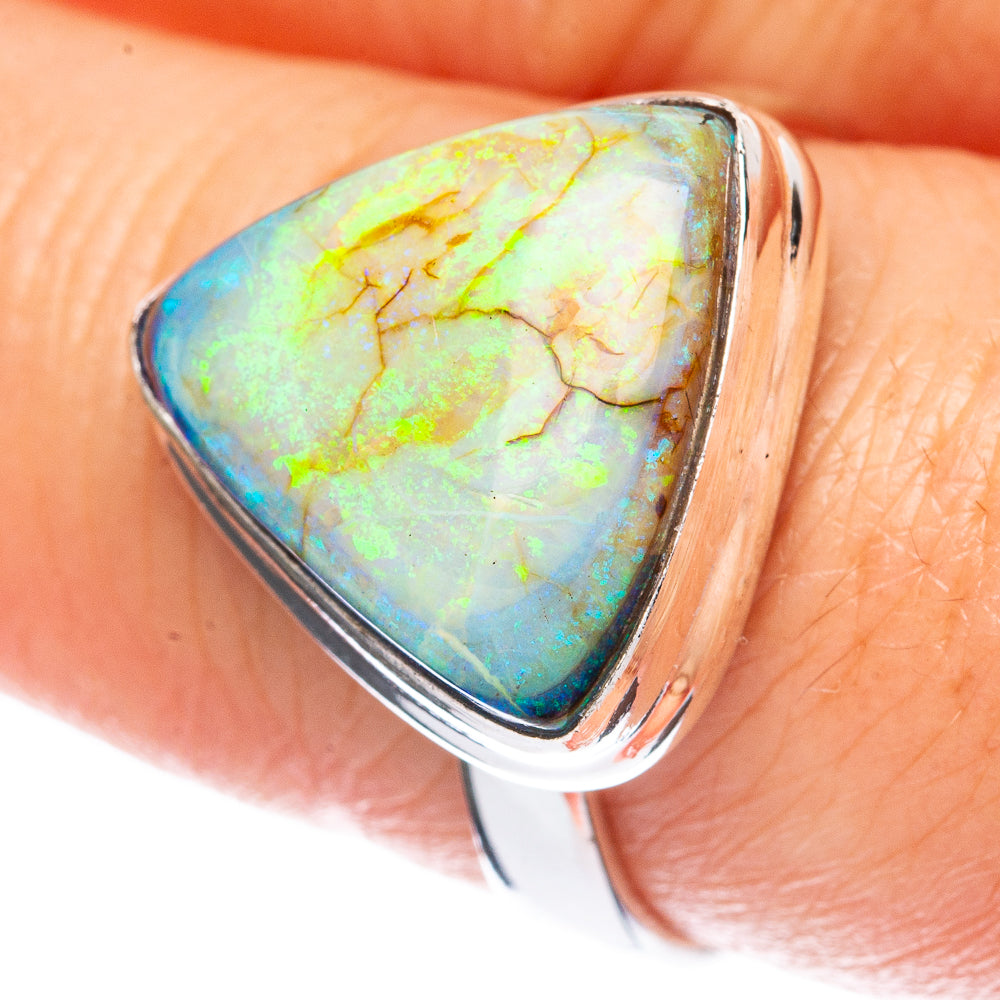 Rare Sterling Opal Ring Size 8.25 (925 Sterling Silver) R2838