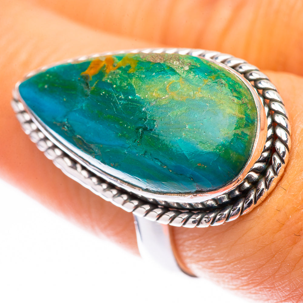Chrysocolla Ring Size 7.5 (925 Sterling Silver) R140507