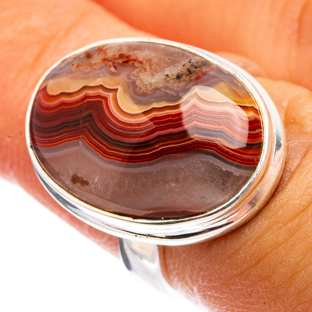 Crazy Lace Agate Ring Size 6 (925 Sterling Silver) R142842