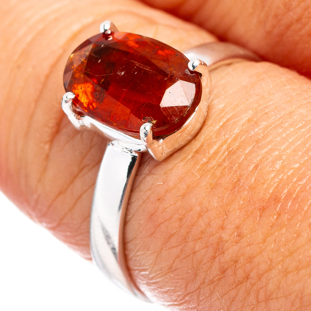 Orange Kyanite Ring Size 8 (.925 Sterling Silver)