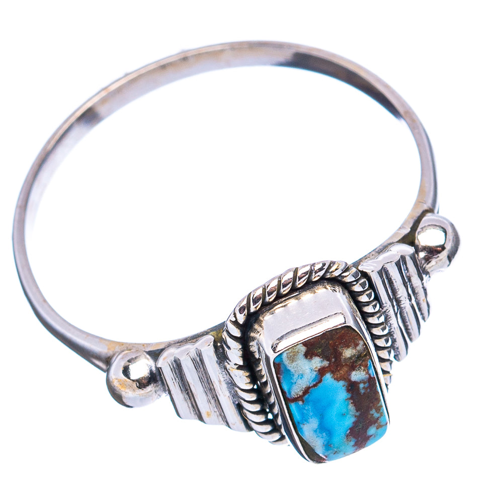 Golden Hills Turquoise Dainty Ring Size 8.75 (.925 Sterling Silver)