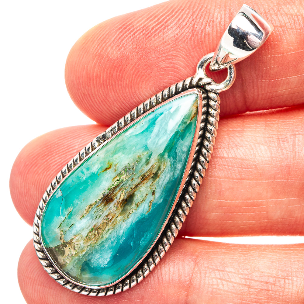 Premium Peruvian Opal Pendant 1 3/4" (.925 Sterling Silver)