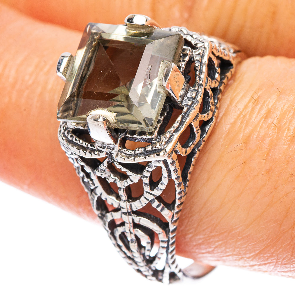 Green Amethyst 925 Sterling Silver Ring Size 9.5 Ana Co R2435