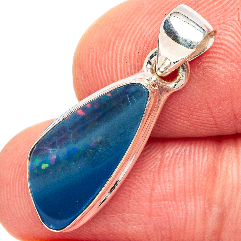 Rare Doublet Opal Pendant 1 1/8" (.925 Sterling Silver)
