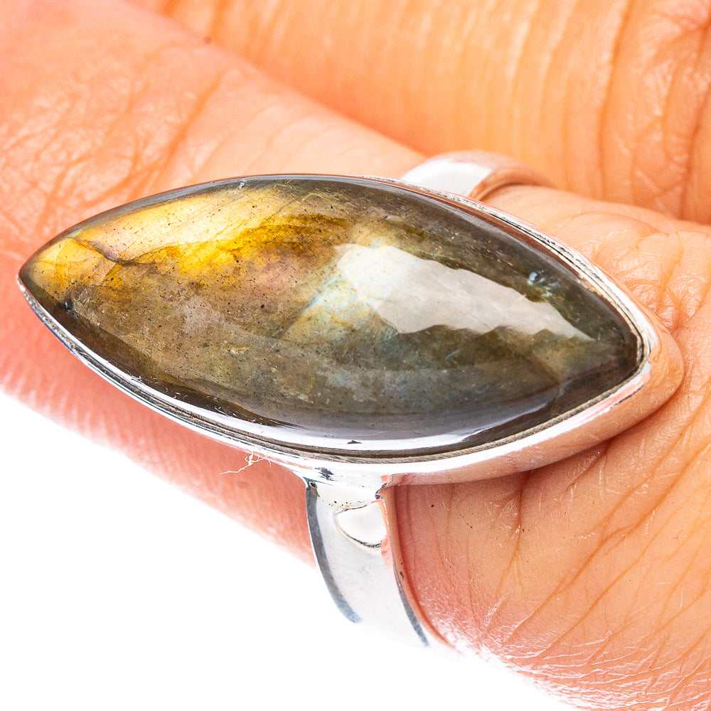 Labradorite Ring Size 6.5 (925 Sterling Silver) R4707