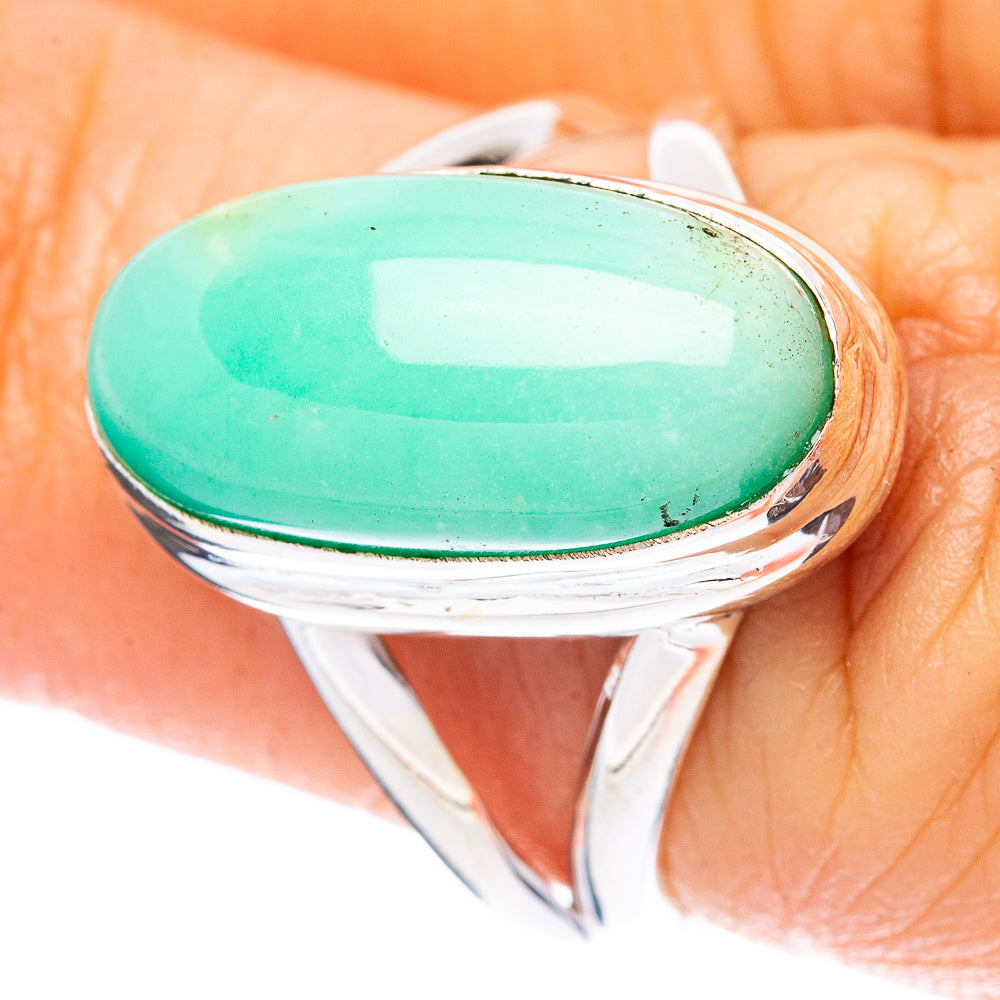 Chrysoprase 925 Sterling Silver Ring Size 6 (925 Sterling Silver) R3904