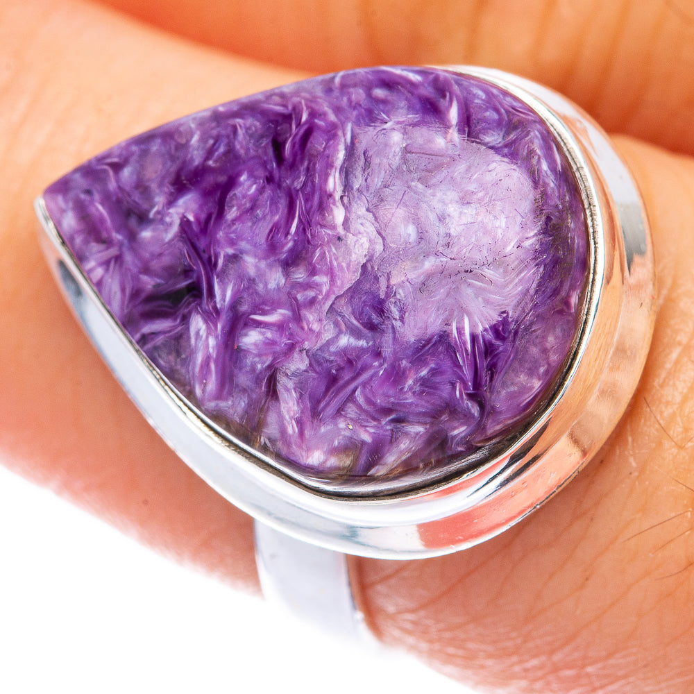 Charoite Ring Size 7.75 (925 Sterling Silver) R144869