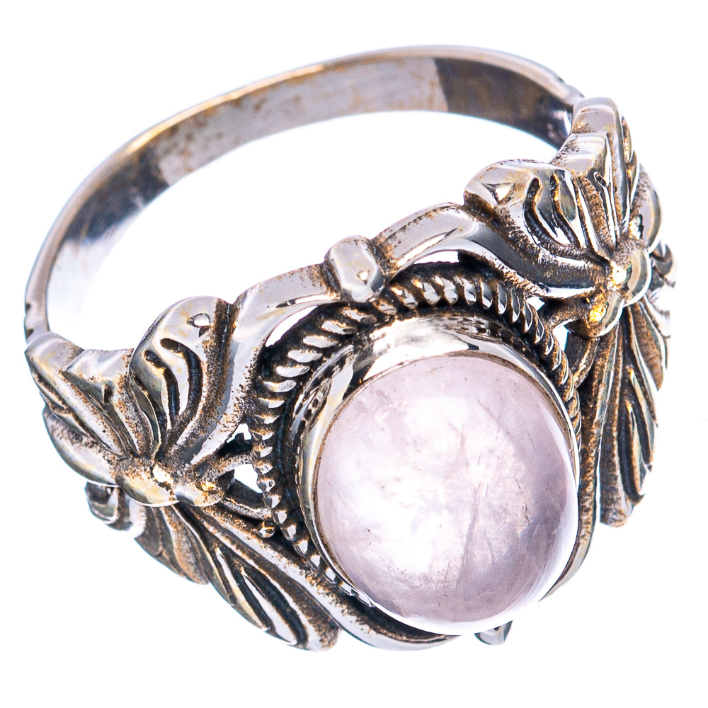 Rose Quartz Butterfly Ring Size 7 (.925 Sterling Silver)