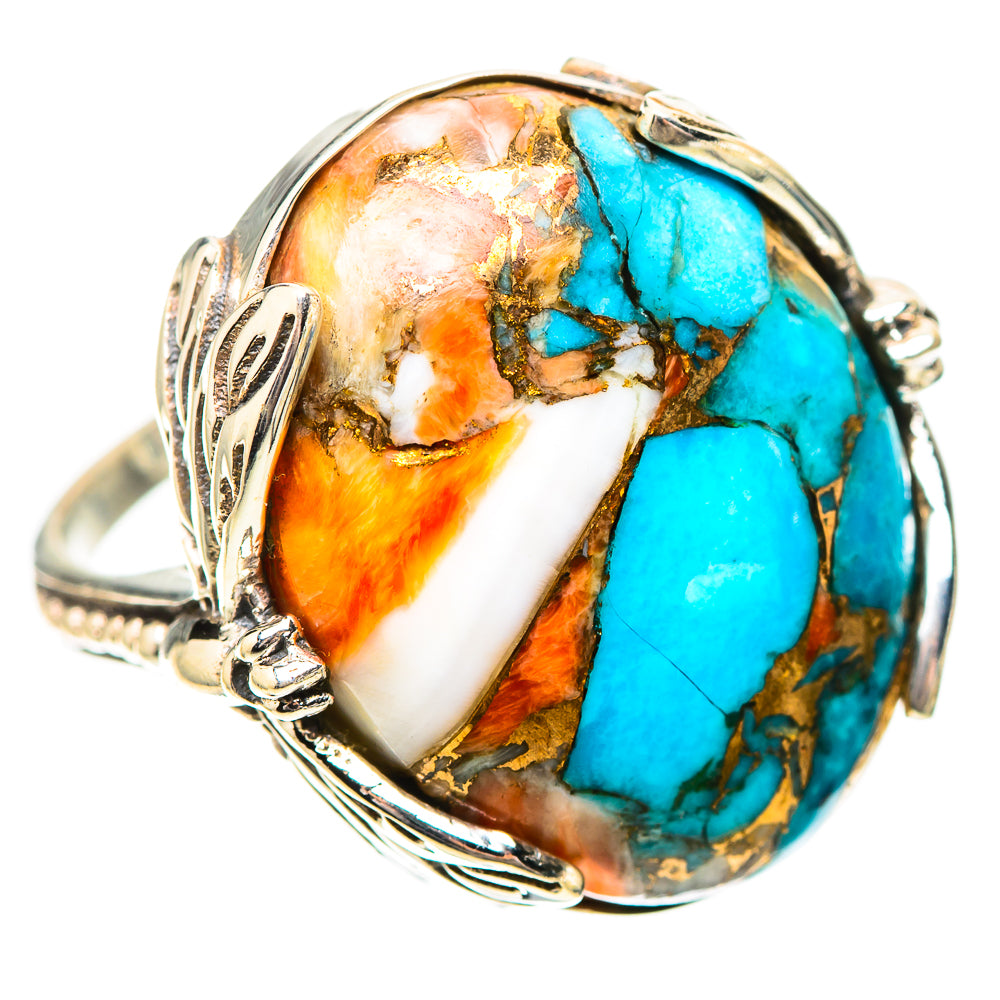 Spiny Oyster Turquoise Ring Size 7.75 (925 Sterling Silver) RING139036