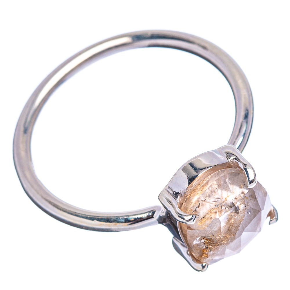 Faceted Cacoxenite Ring Size 7 (.925 Sterling Silver)