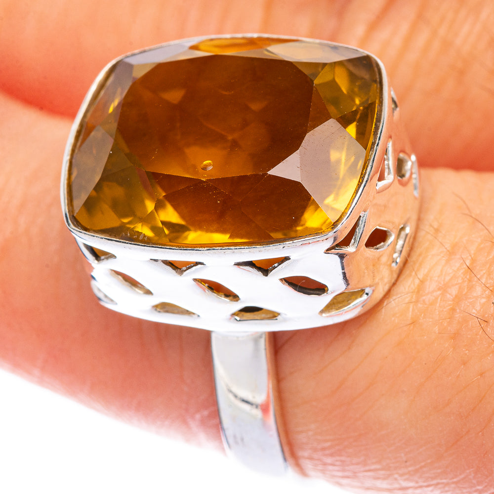 Faceted Citrine Ring Size 8 (925 Sterling Silver) R144567
