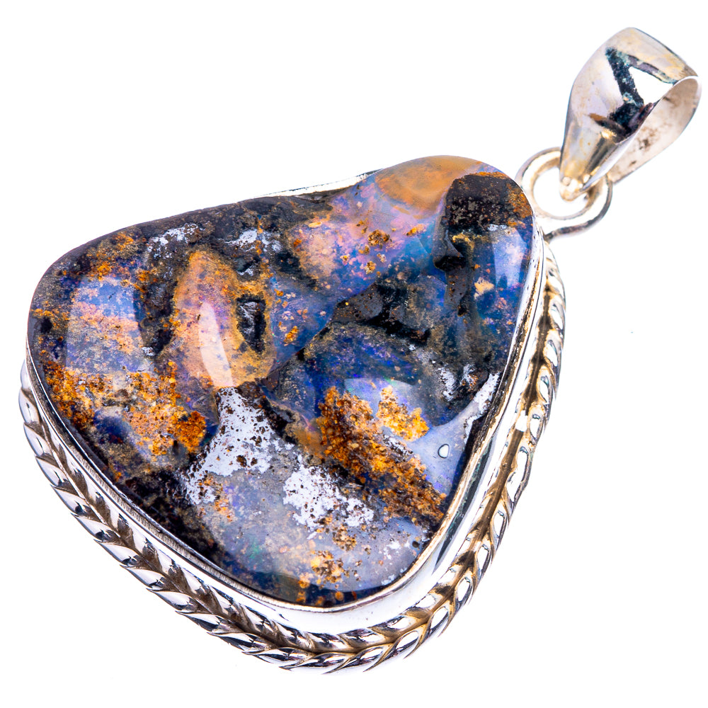 Boulder Opal Pendant 1 1/2" (925 Sterling Silver) P39030