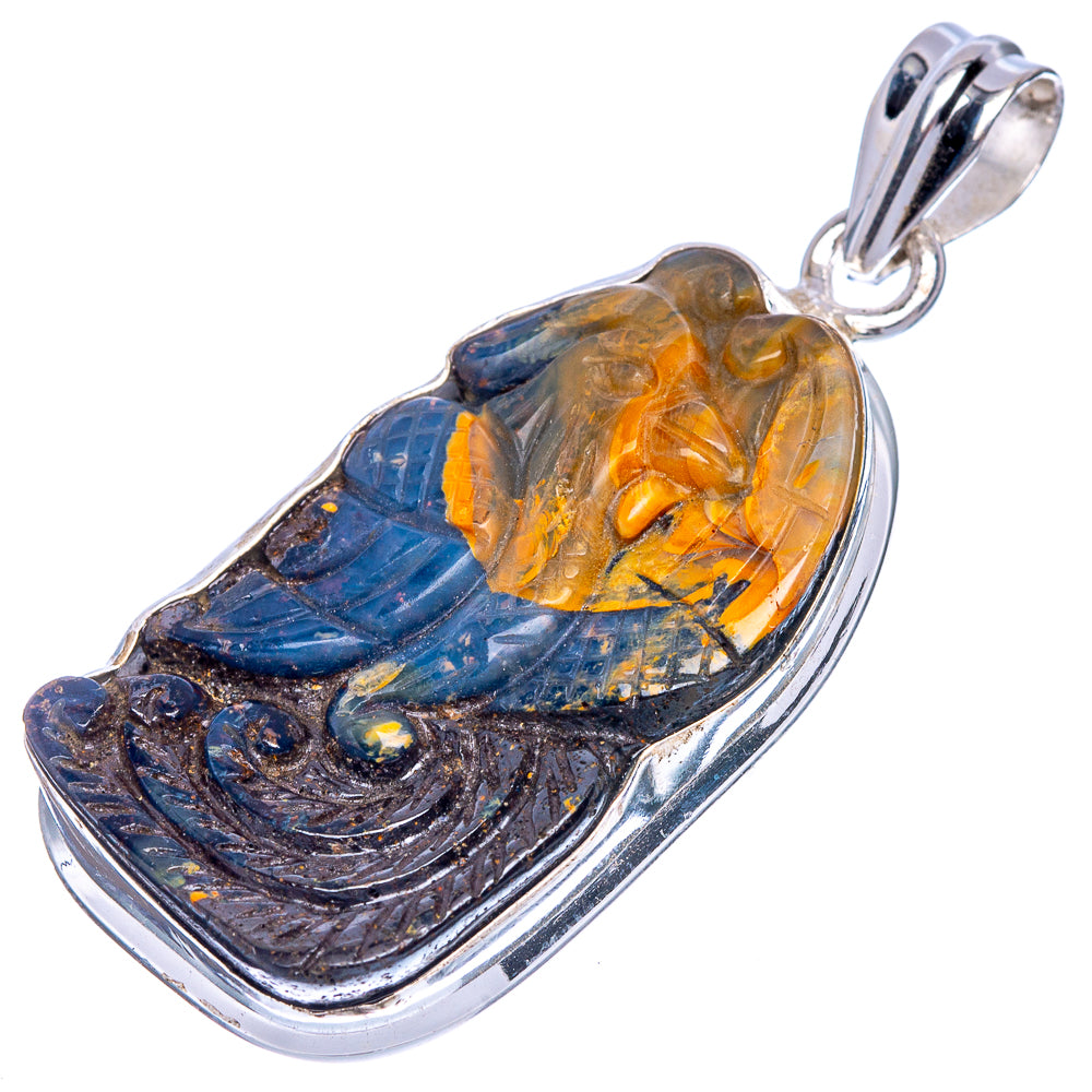 Boulder Opal Phoenix Pendant 1 3/4" (925 Sterling Silver) P40493