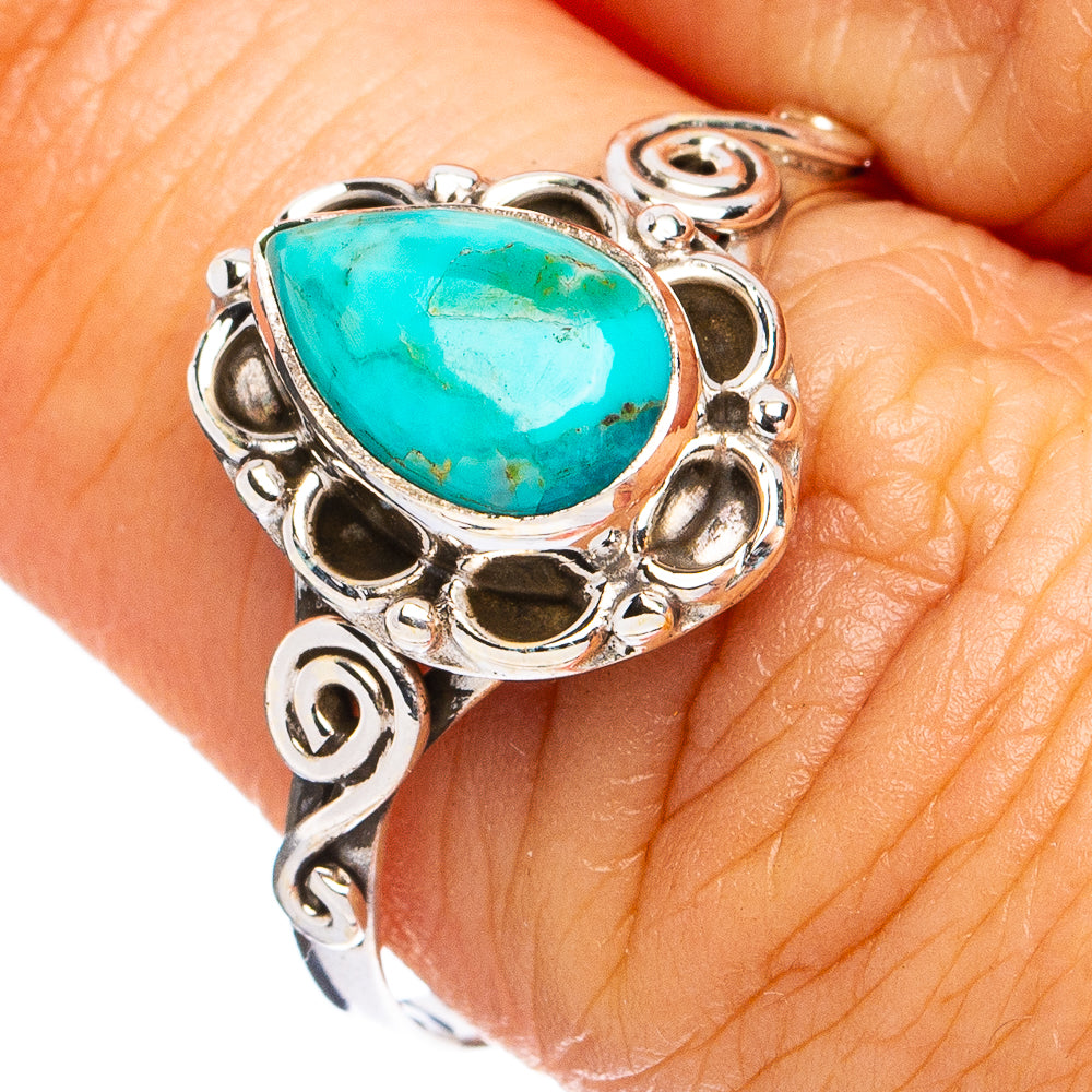 Mohave Turquoise Ring Size 8 (925 Sterling Silver) R8340