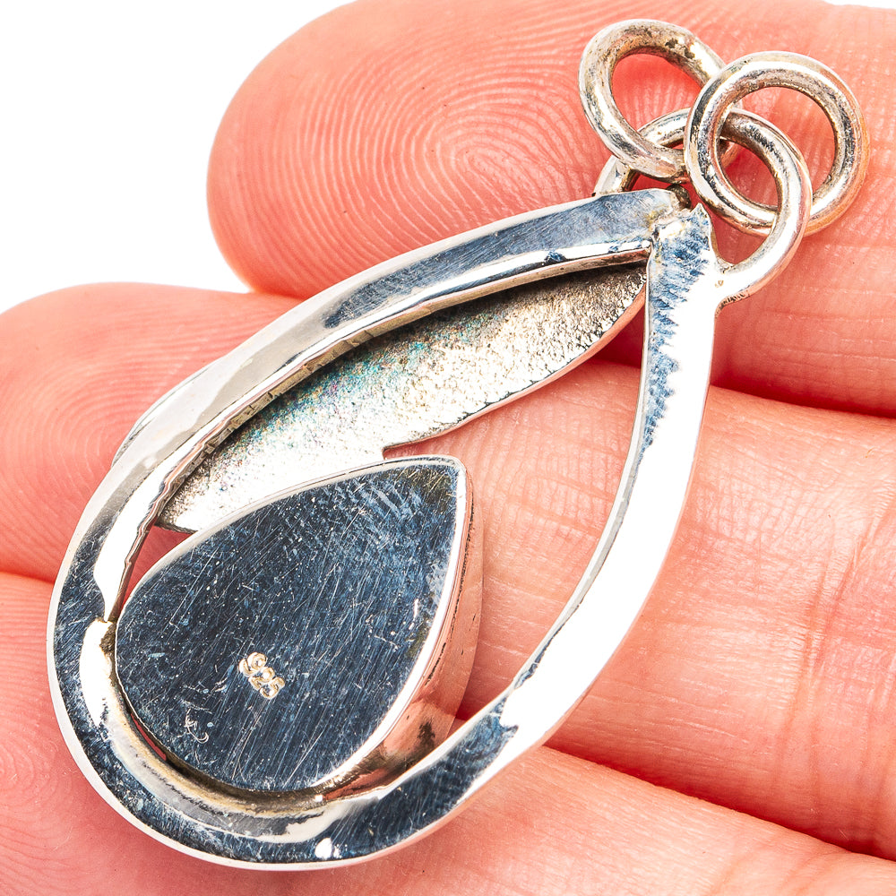Rare Golden Hills Turquoise Pendant 1 5/8" (925 Sterling Silver) P45098