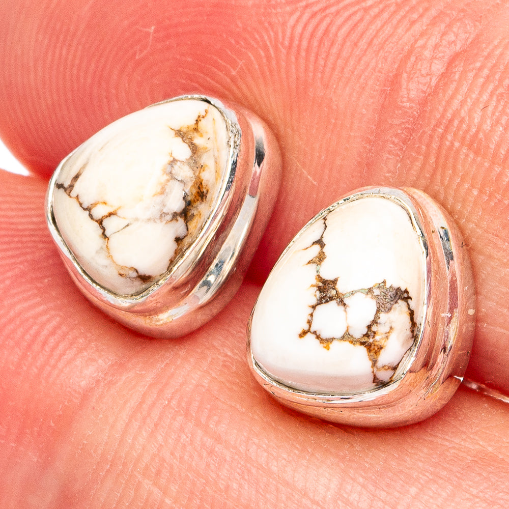 Wild Horse Jasper Earrings 3/8" (925 Sterling Silver) E2751