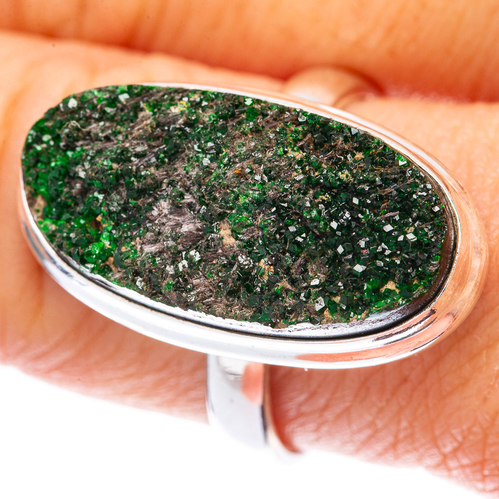 Rare Uvarovite Garnet Ring Size 9.5 (925 Sterling Silver) R2135