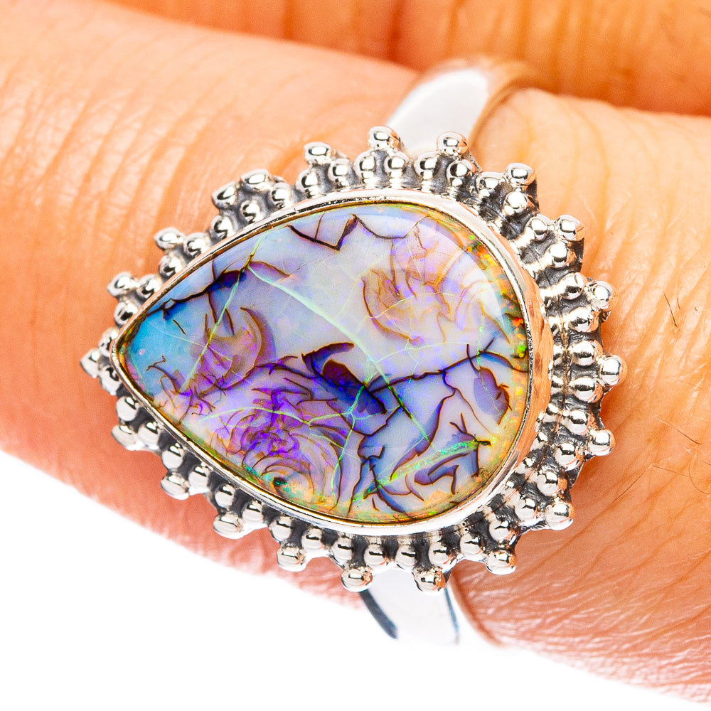 Rare Sterling Opal Ring Size 8.5 (925 Sterling Silver) R4628