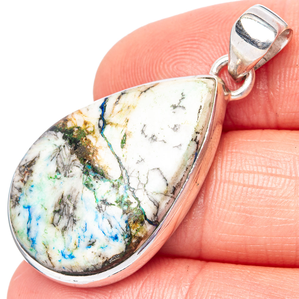 Azurite 925 Sterling Silver Pendant 1 5/8" (925 Sterling Silver) P42632