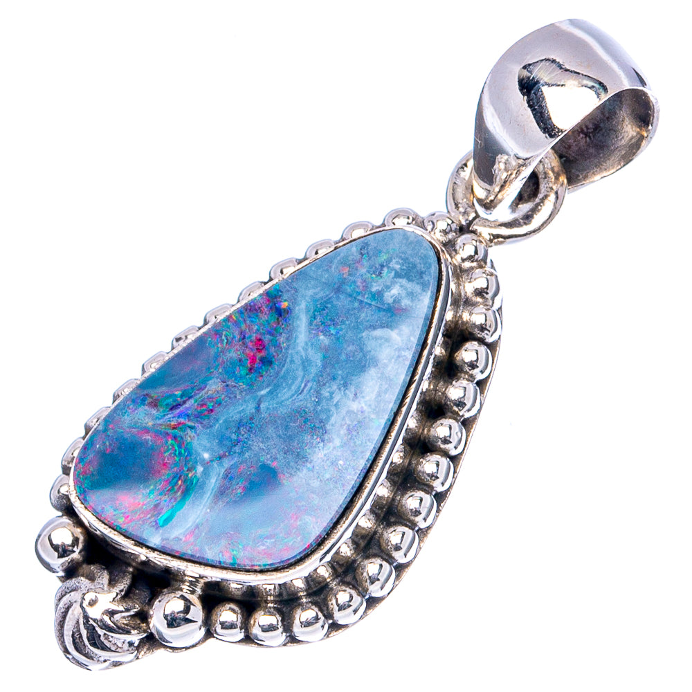 Rare Rare Doublet Opal Pendant 1 1/4" (.925 Sterling Silver)