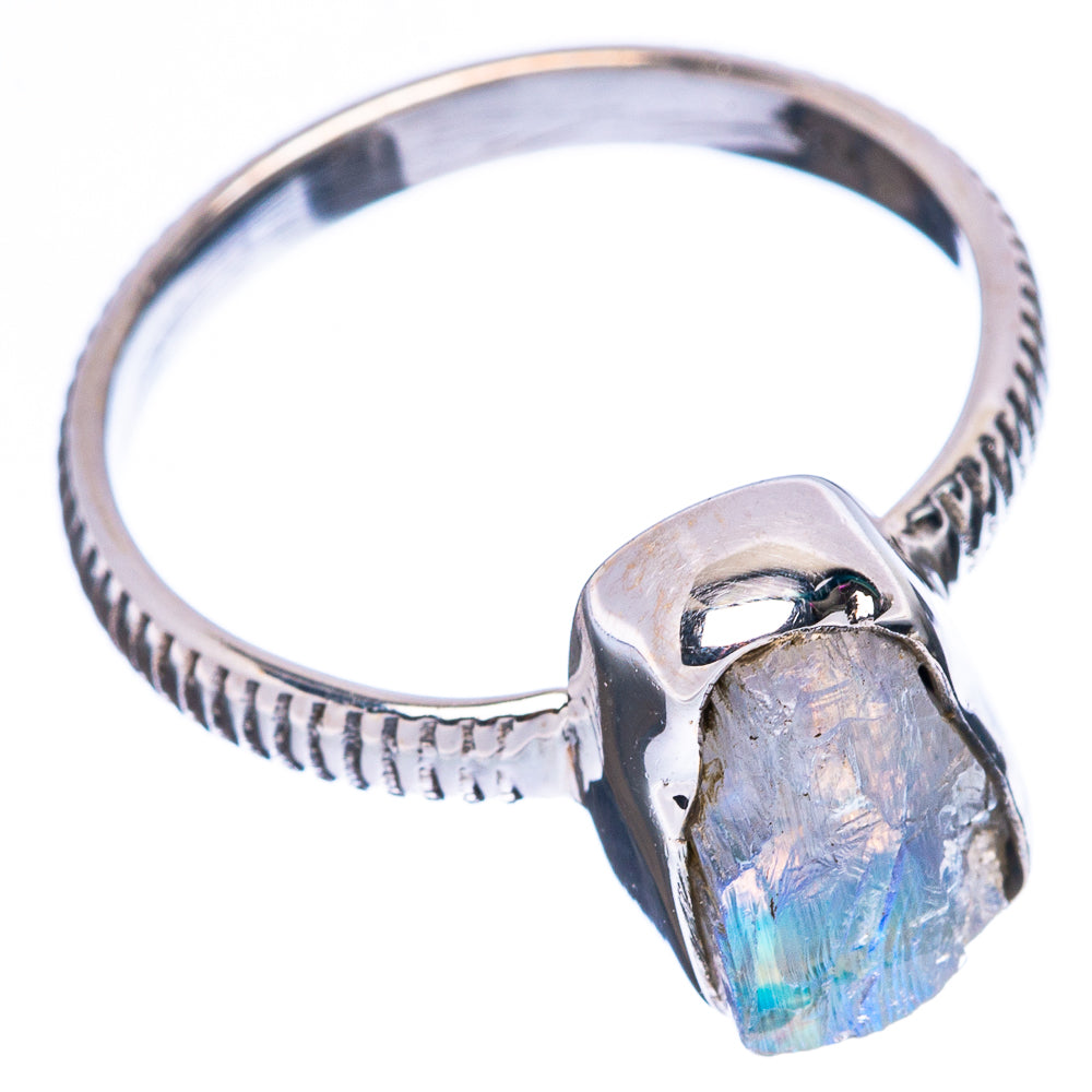 Rainbow Moonstone Dainty Ring Size 7 (925 Sterling Silver) R5154