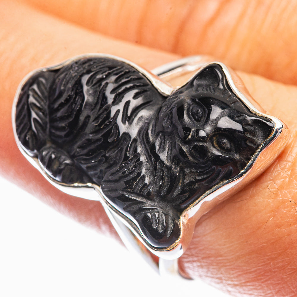 Black Onyx Ring Size 8 (925 Sterling Silver) R142295