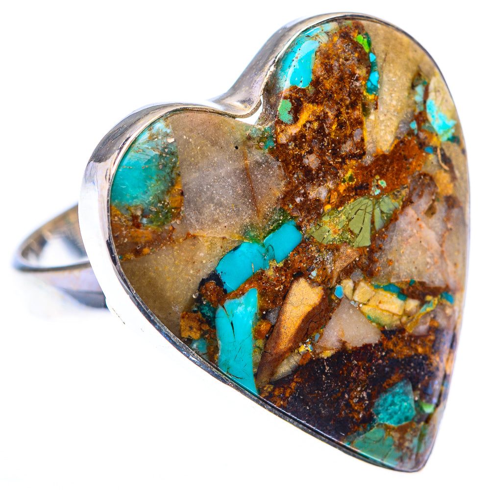 Large Kingman Mohave Turquoise 925 Sterling Silver Ring Size 8.25 (925 Sterling Silver) RING140427