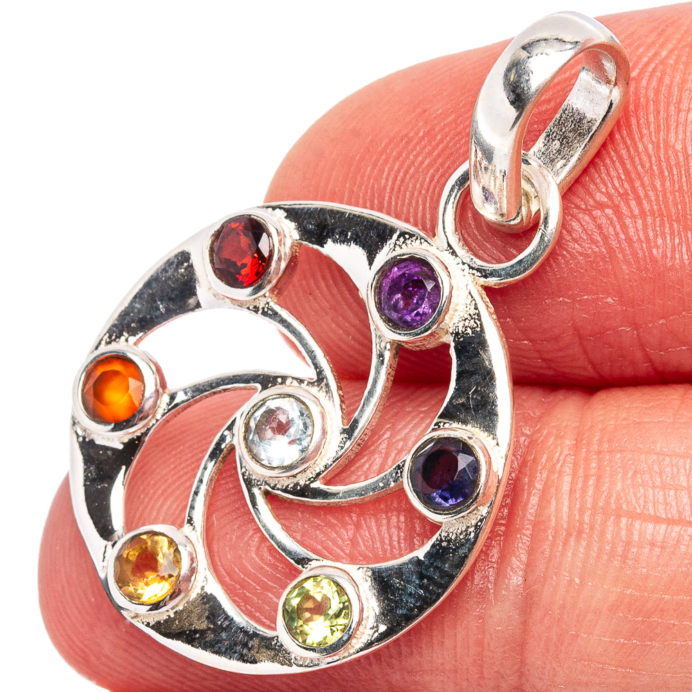Chakra Pendant 1 1/4" (.925 Sterling Silver)