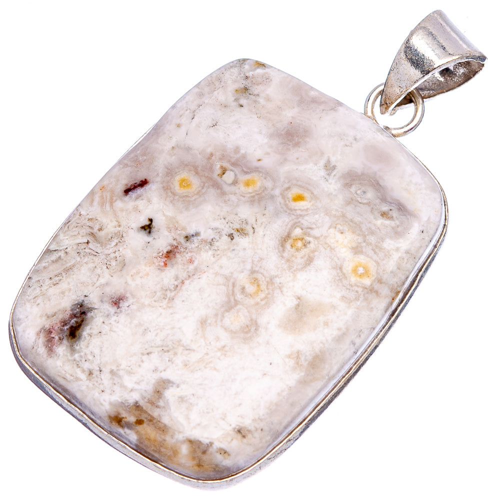 Rhodochrosite Pendant 1 3/4" (Silver Plated)