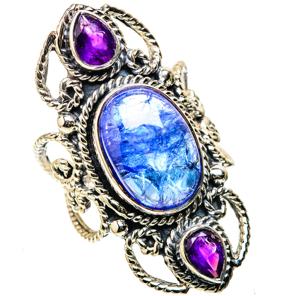 Signature Huge Tanzanite, Amethyst Ring Size 9 (925 Sterling Silver) RING138152