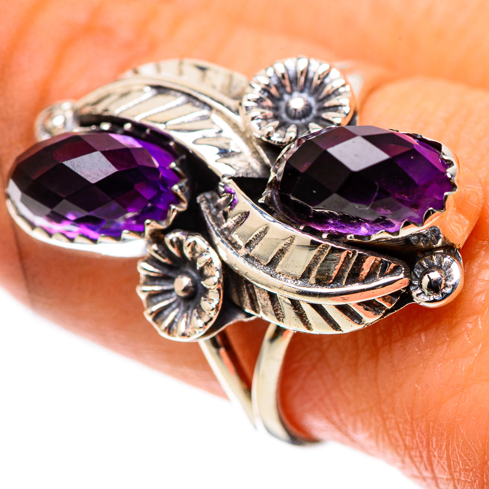 Faceted Amethyst Ring Size 9 (925 Sterling Silver) RING138389