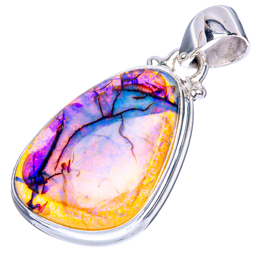 Rare Sterling Opal Pendant 1 1/4" (925 Sterling Silver) P41986