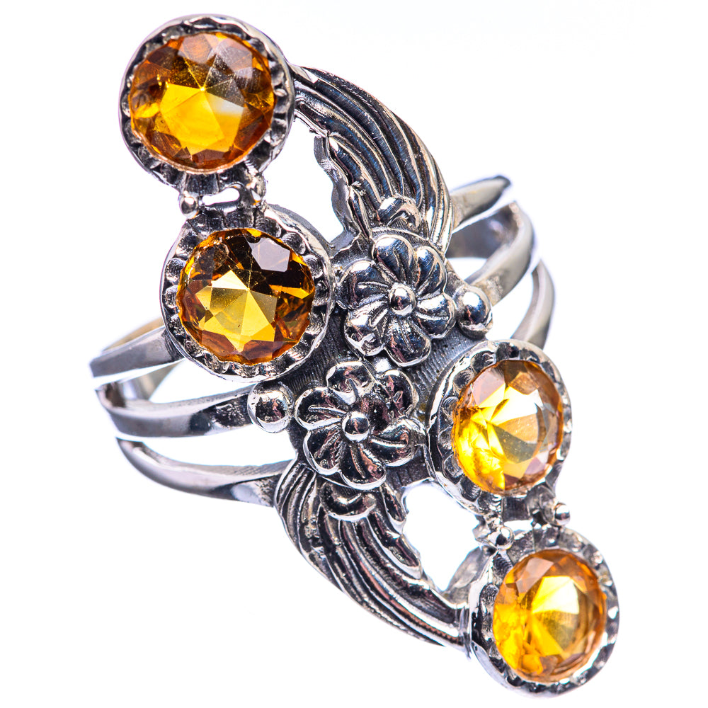 Faceted Citrine Ring Size 8.75 (925 Sterling Silver) R142155