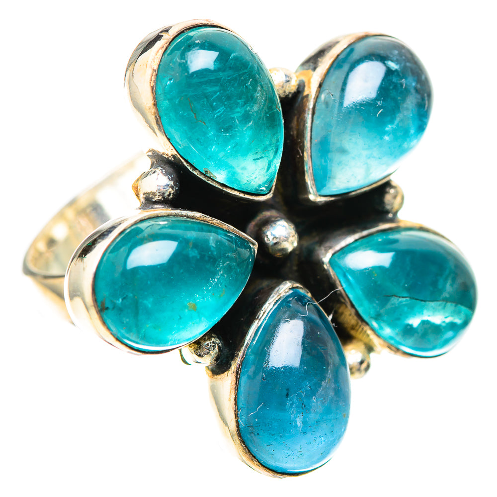 Large Blue Fluorite Ring Size 6 (925 Sterling Silver) RING139307
