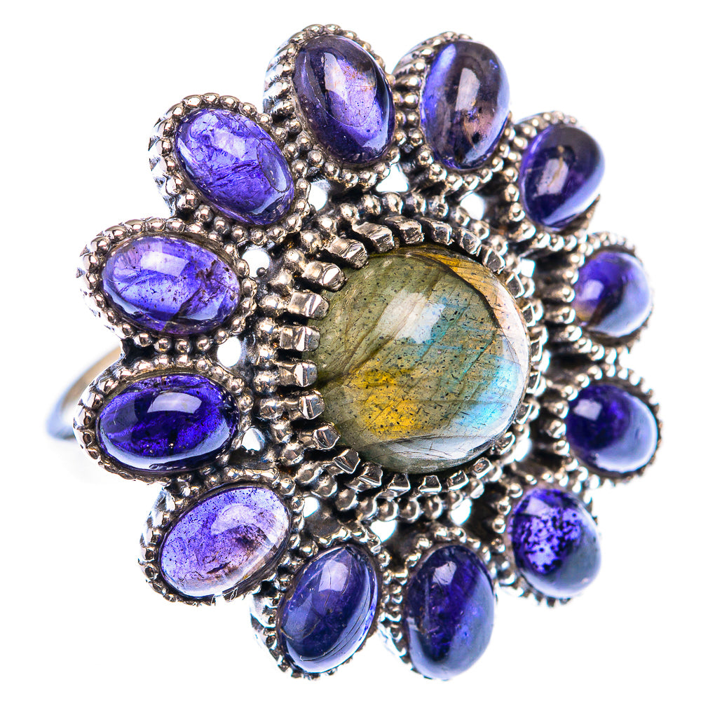 Large Labradorite, Tanzanite Ring Size 9 (925 Sterling Silver) RING140048
