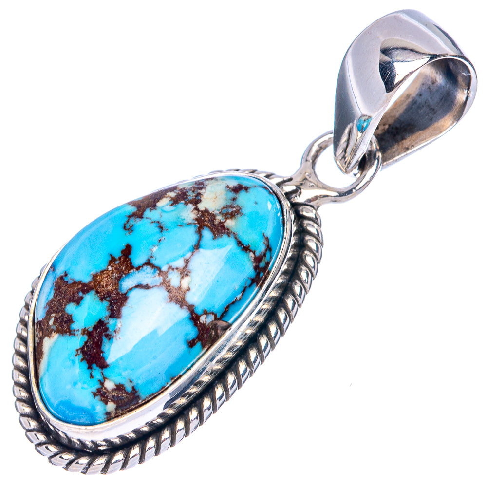 Rare Golden Hills Turquoise Pendant 1 3/8" (925 Sterling Silver) P42703