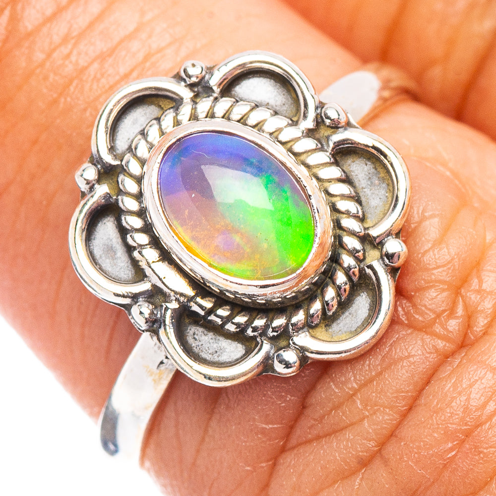 Ethiopian Opal Ring Size 6 (.925 Sterling Silver)