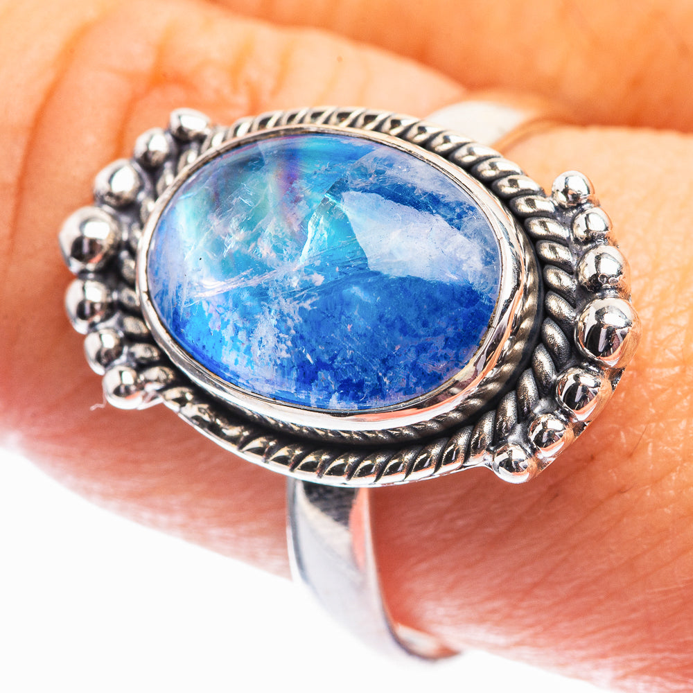 Blue Moonstone Ring Size 9.25 (925 Sterling Silver) R141974
