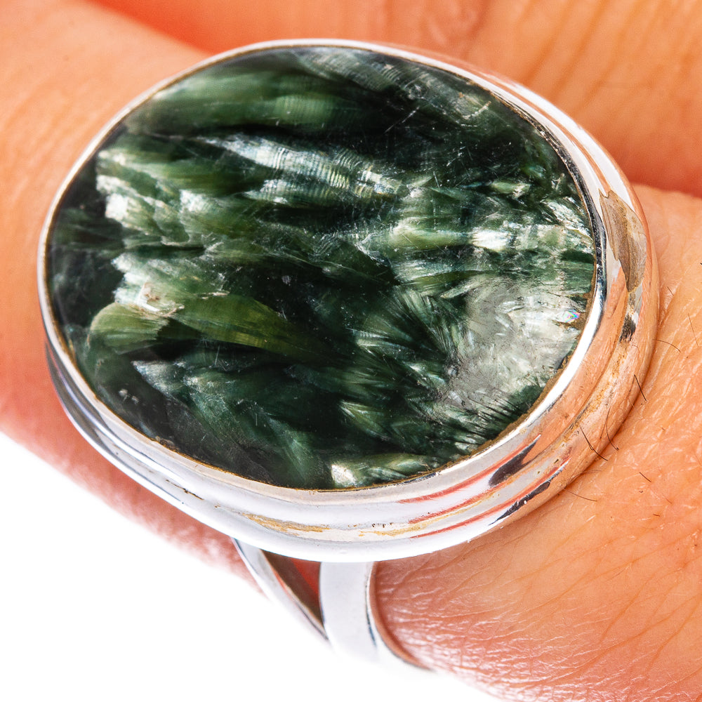 Seraphinite Ring Size 8.25 (925 Sterling Silver) R1420