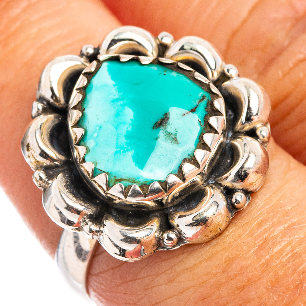 Hubei Turquoise Ring Size 7.25 (.925 Sterling Silver)