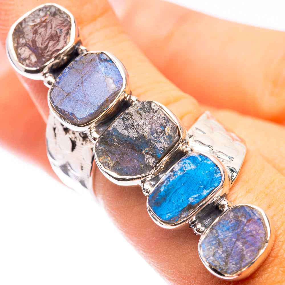 Signature Raw Labradorite Ring Size 7.25 (925 Sterling Silver) R141715