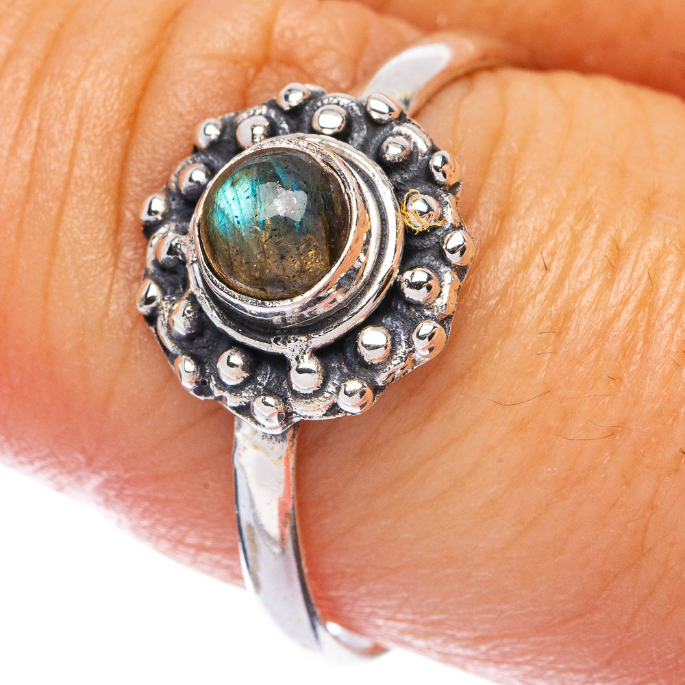 Labradorite Dainty Ring Size 9.25 (925 Sterling Silver) R145733