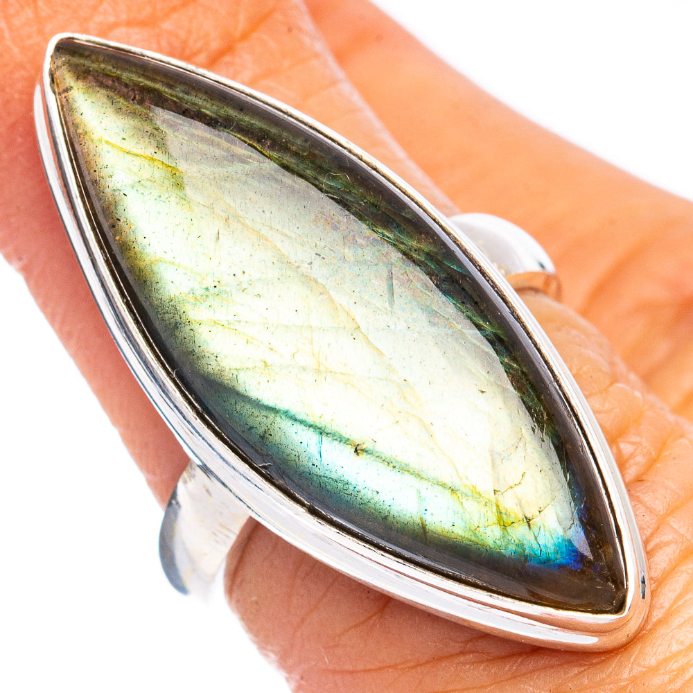 Labradorite Ring Size 6.5 (925 Sterling Silver) R8548