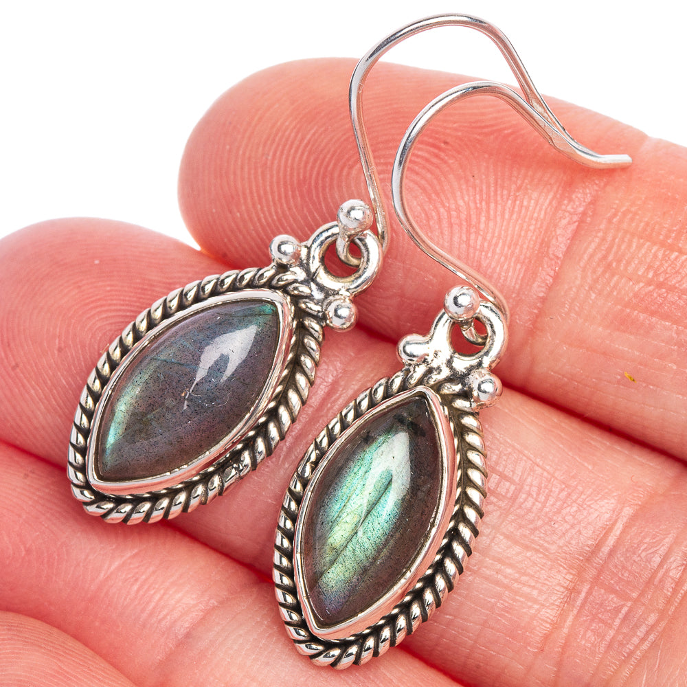 Labradorite Earrings 1 1/2" (925 Sterling Silver) E433568