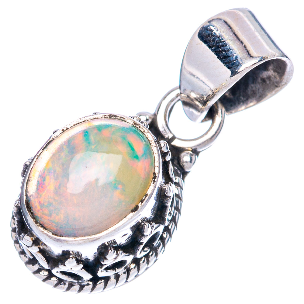 Rare  Ethiopian Opal Pendants 7/8" (925 Sterling Silver) P42346