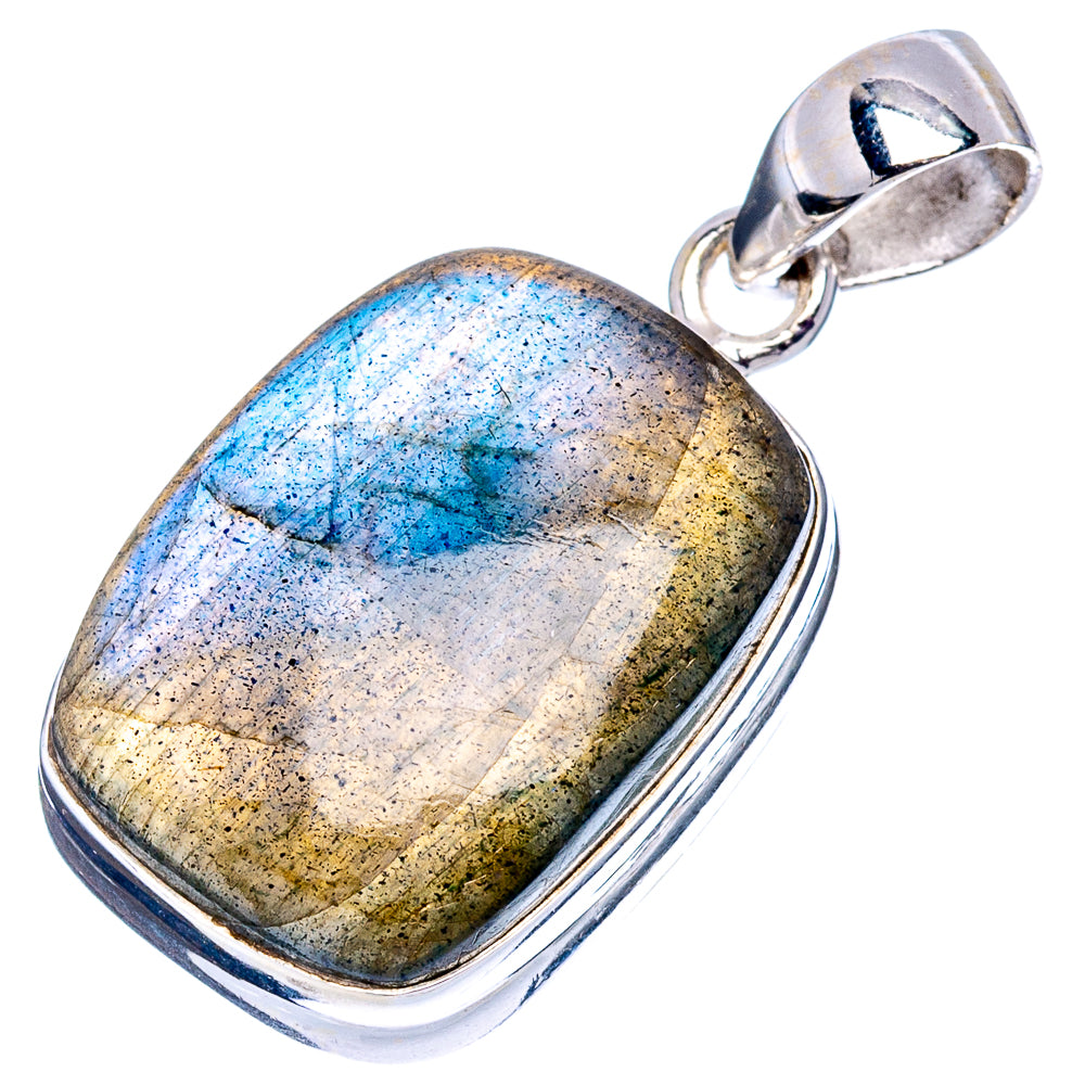 Labradorite Pendant 1 1/4" (.925 Sterling Silver)