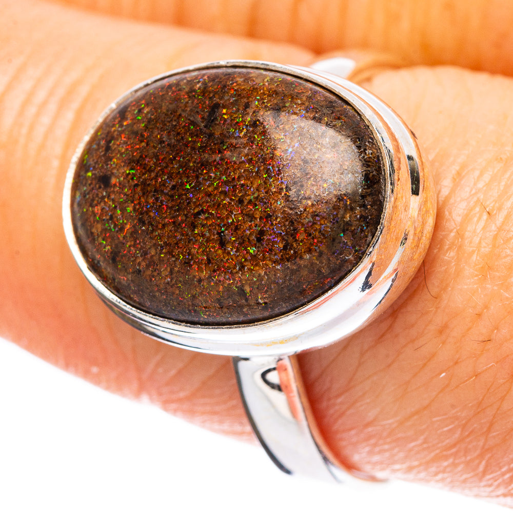 Rare Matrix Opal Ring Size 8.75 (925 Sterling Silver) R4174